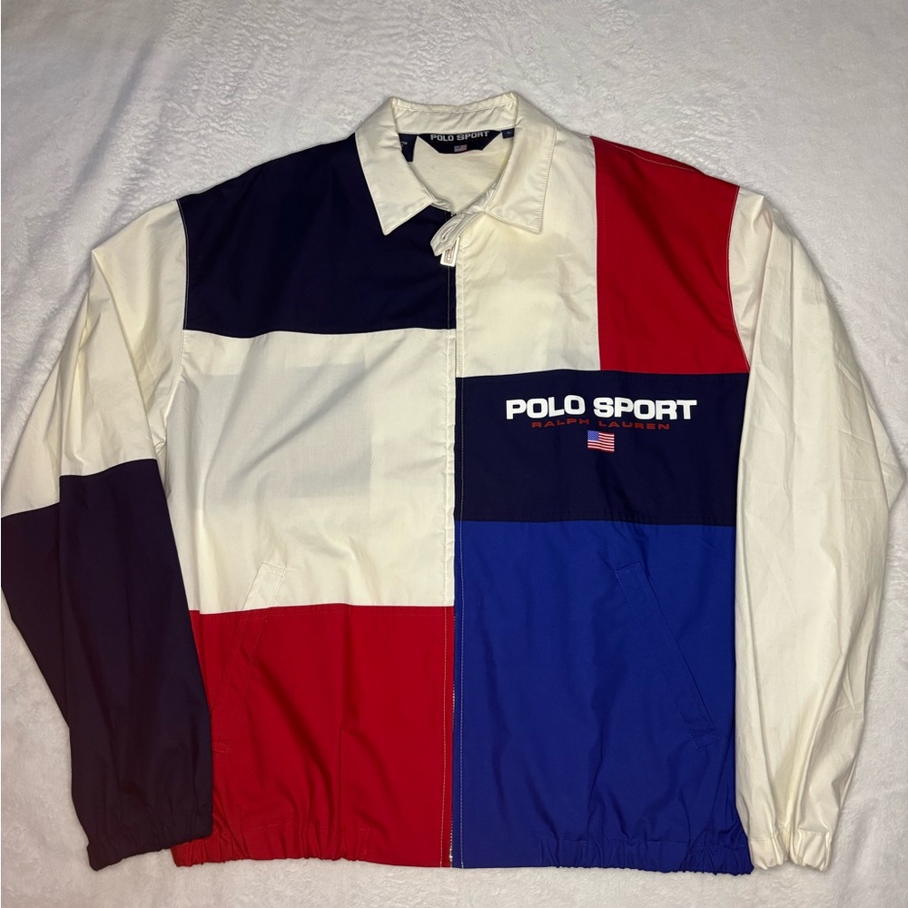 Vintage 90s Polo Sport Ralph Lauren Color Block Men Size L Stadium Pwing Country